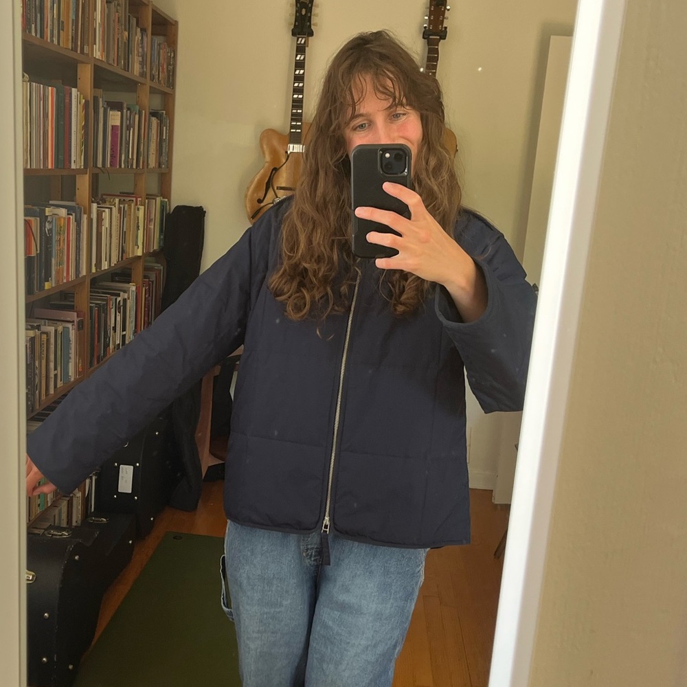 Everlane Navy Quilted Jacket